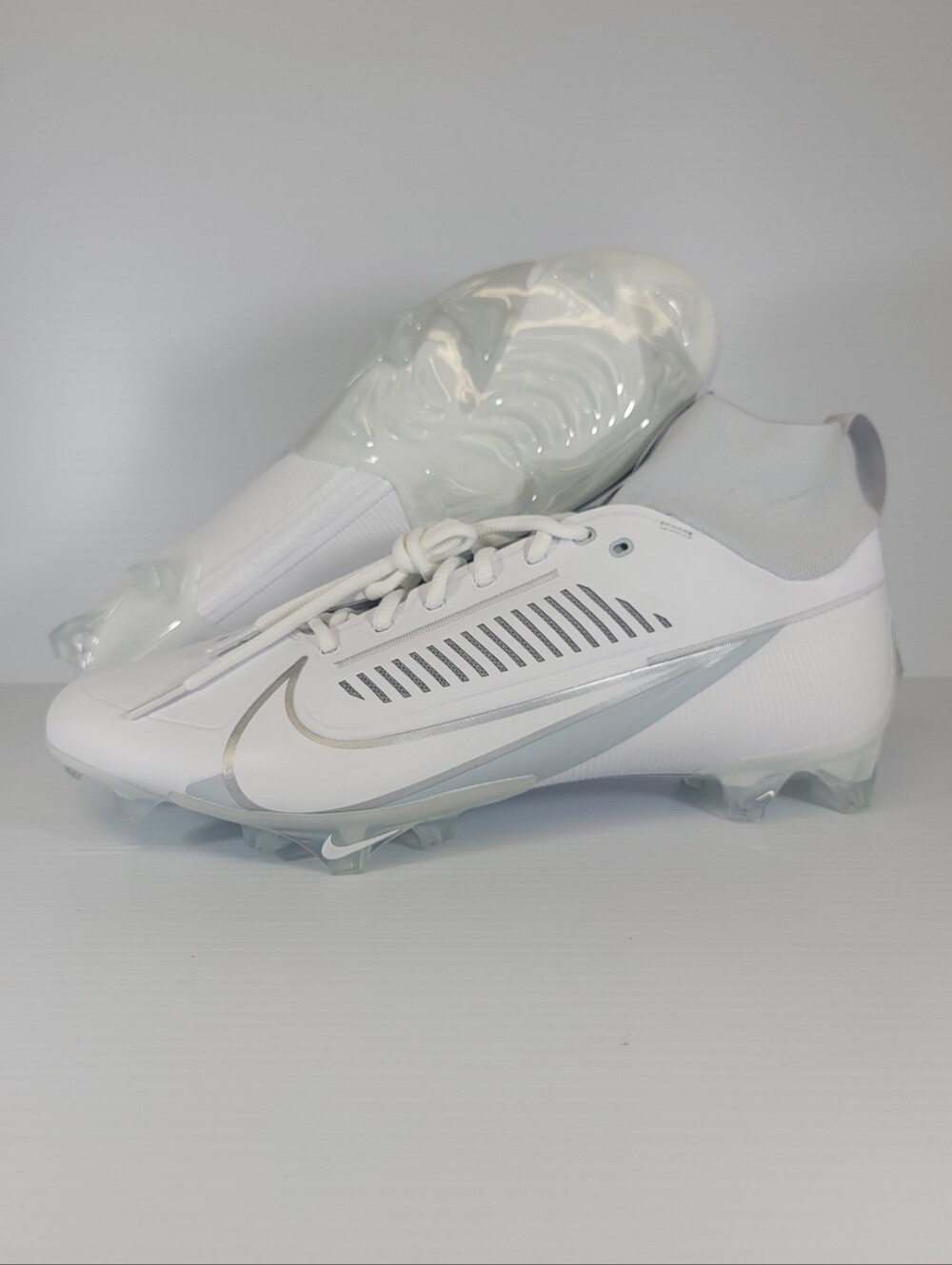 Mens Size 14 Nike Vapor Edge Pro 360 2 White Silver Football Cleats DA5456-100